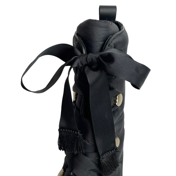 Kelsi Dagger Brooklyn Puffin Boot Black US 8.5 Women Mid Calf Lace Up Lug Sole - Picture 4 of 7